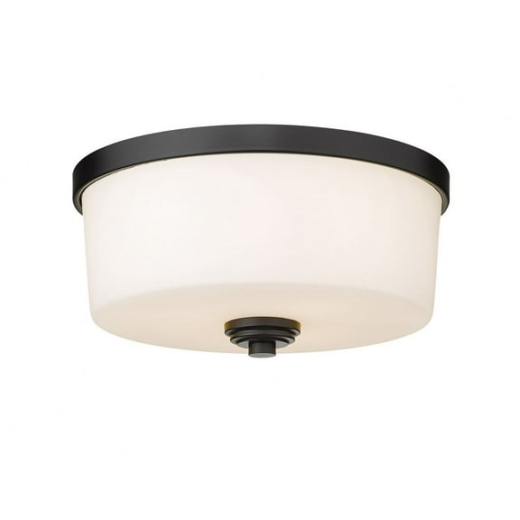 3 Light Flush Mount In Tuscan Style 13.88 Inches Wide By 6.38 Inches High-Matte Black Finish Z-Lite 220F3-Mb