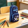 thumbnail image 4 of Pencil Case For Kids Large Capacity Cute Pencil Bag 6-Layer Durables Cloth Pencil Pouch Small Backpack Style Pen Organizer For Students, 4 of 6