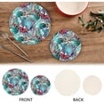 thumbnail image 4 of SKYSONIC Peacock Feather Butterfly Pot Holders Trivets, 2 Pcs Heat Resistant Trivets,Colorful Vintage Cotton Thread Weave Mats for Hot Pads Pans Pot Bowl Teapot for Kitchen Decor, 4 of 7