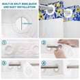 thumbnail image 4 of No Hook Shower Curtain, Vintage Boho Shower Curtains for Bathroom with See Through Top Window, Middle Century Bohemia Style Patchwork Blue Waterproof & Washable Bath Curtain Stall 48"x72", 4 of 9
