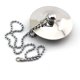 thumbnail image 1 of Tapón de lavabo con cadena, a prueba de óxido, tapón de desagüe de bañera con anillo de goma B, 1 of 5