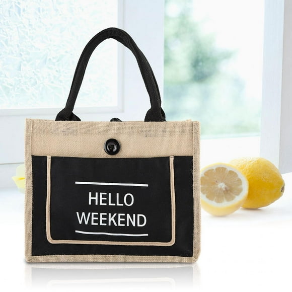 Burlap Tote Bags, Shoulder Tote Bag Reusable Jute Tote Bag, Travel For Shopping