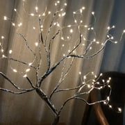 Tabletop Bonsai Tree Light 108 LED Copper Wire Tree Lamp Fairy Spirit Night Light,Battery/USB Operated, Adjustable Branches Halloween Christmas for Home Decoration and Gift (Warm White)