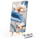 thumbnail image 5 of Kit de pintura por números, arte al óleo artesanal, imagen de libélula de loto, decoración de pared del hogar, 30x60cm, 5 of 9
