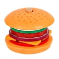 thumbnail image 4 of Wooden Pretend Hamburger Sandwich Stacking Toy, Simulation Fast Food Building Play Food Set with Order Cards, Kitchen Pretend Play House Toys, Role Play Toy for Kids Ages 3 and Up, 4 of 7