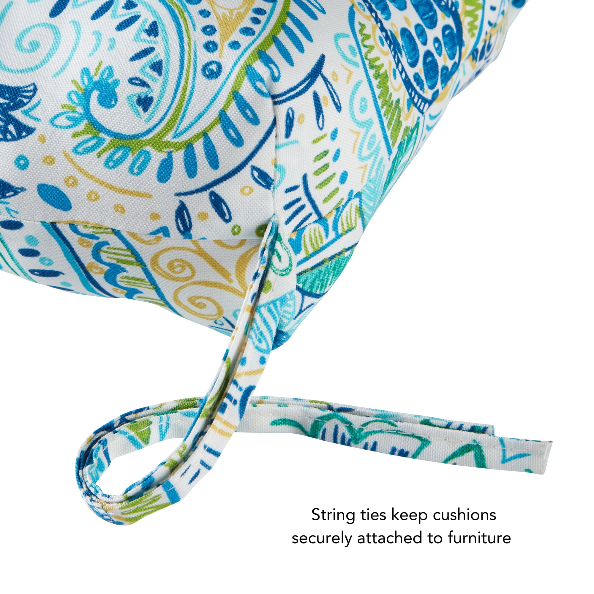 Baltic Paisley 44 x 22 in. Outdoor High Back Chair Cushion (2-Pack) by Greendale Home Fashions