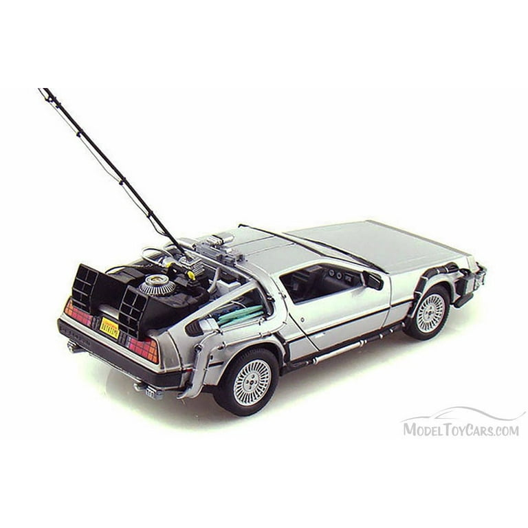 Back to the Future DeLorean Time Machine, Silver - Welly 22443W/24