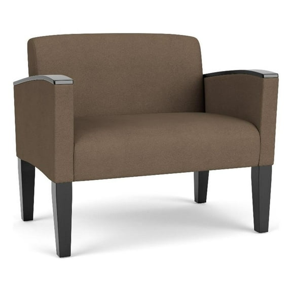 Belmont Lounge Reception Waiting Bariatric Chair / Black Steel Legs / Brown