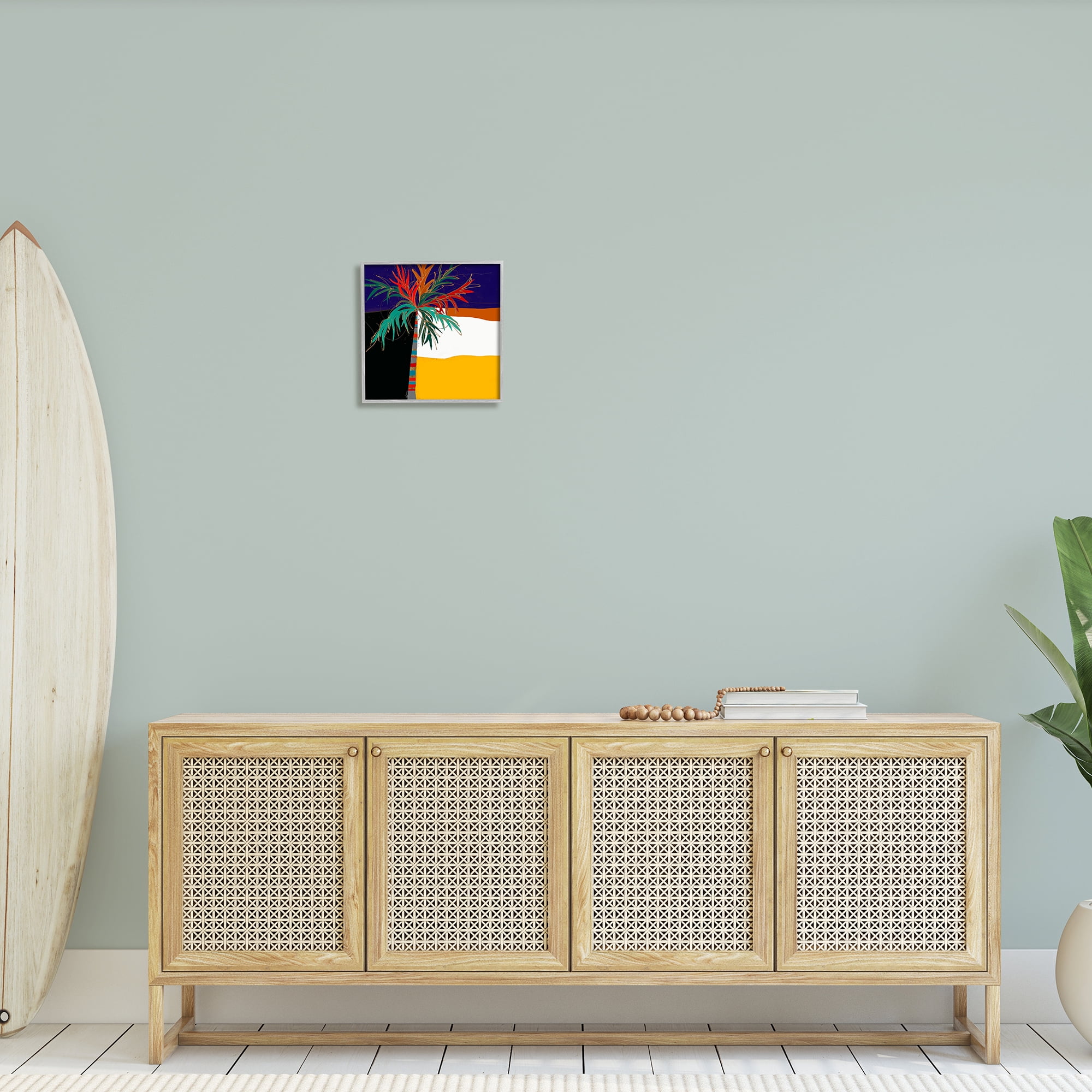 Stupell Industries Abstract Tropical Palm Tree Bold Blocked Pattern, 12 x 12,Design by Third and Wall