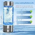 thumbnail image 4 of Hydrogen Water Bottle, Portable Rechargeable Hydrogen Water Bottle Generator, Hydrogen Water Bottle Generator with PEM SPE Technology Rich Water Glass Cup for Home Travel, 4 of 6