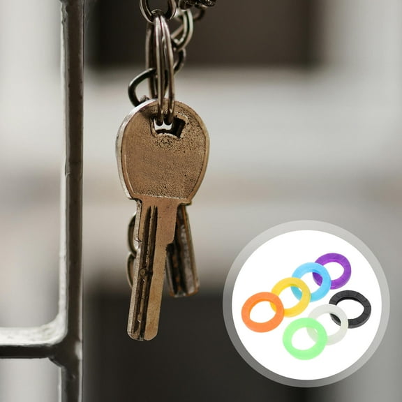 MLINS Silicone Key Rings for Keys Pieces Bright Colored Elastic Identifier Coding Rings