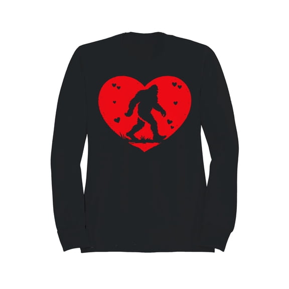 Sasquatch Valentine Heartbeat Men's Sweatshirt