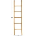 thumbnail image 3 of DecMode 17" x 71" Brown Wood Handmade 5 Rung Ladder, 1-Piece, 3 of 10