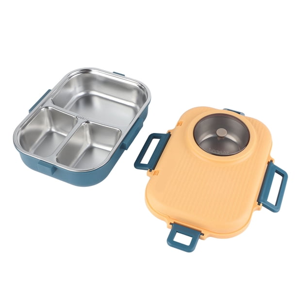 Fiambrera Térmica de Acero Caja Aislada Con Diseño de Doble Capa para Adultos Niños 1100ml Gris