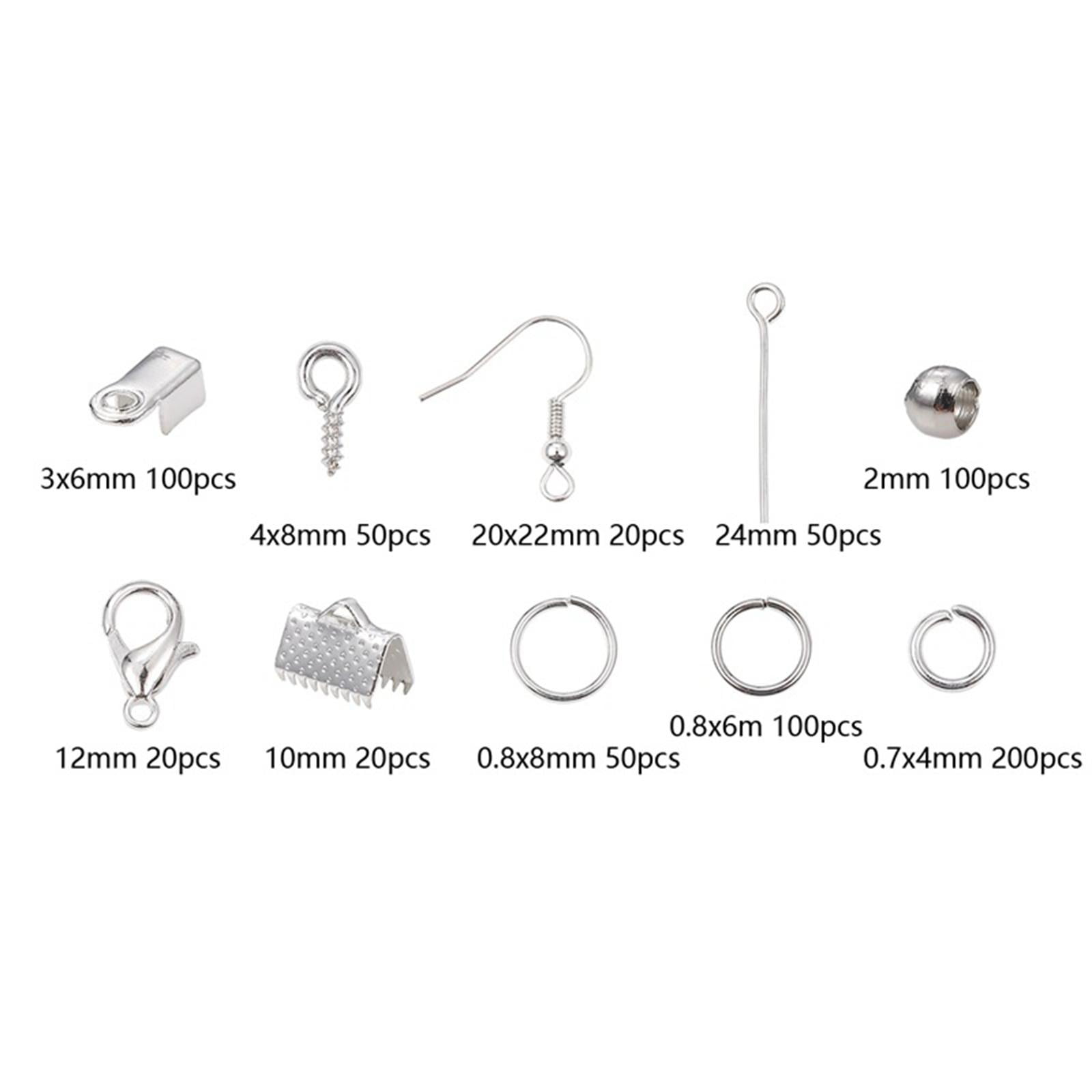 GENEMA Earring Making Supplies Kit 2418pcs Earring Repair Parts Earring  Hooks Backs Jump Rings Earrings Studs Jewelry Making 