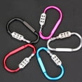 thumbnail image 2 of 3 Digit Password Lock Carabiner Outdoor Kit Screw Lock Hanging Hook Buckle, 2 of 7