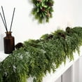 thumbnail image 4 of 9 Ft Artificial Cedar Garland, Real Touch Pine Cypress Vines, Winter Greenery Decoration for Indoor Outdoor Holiday Decor, Garland, 4 of 9