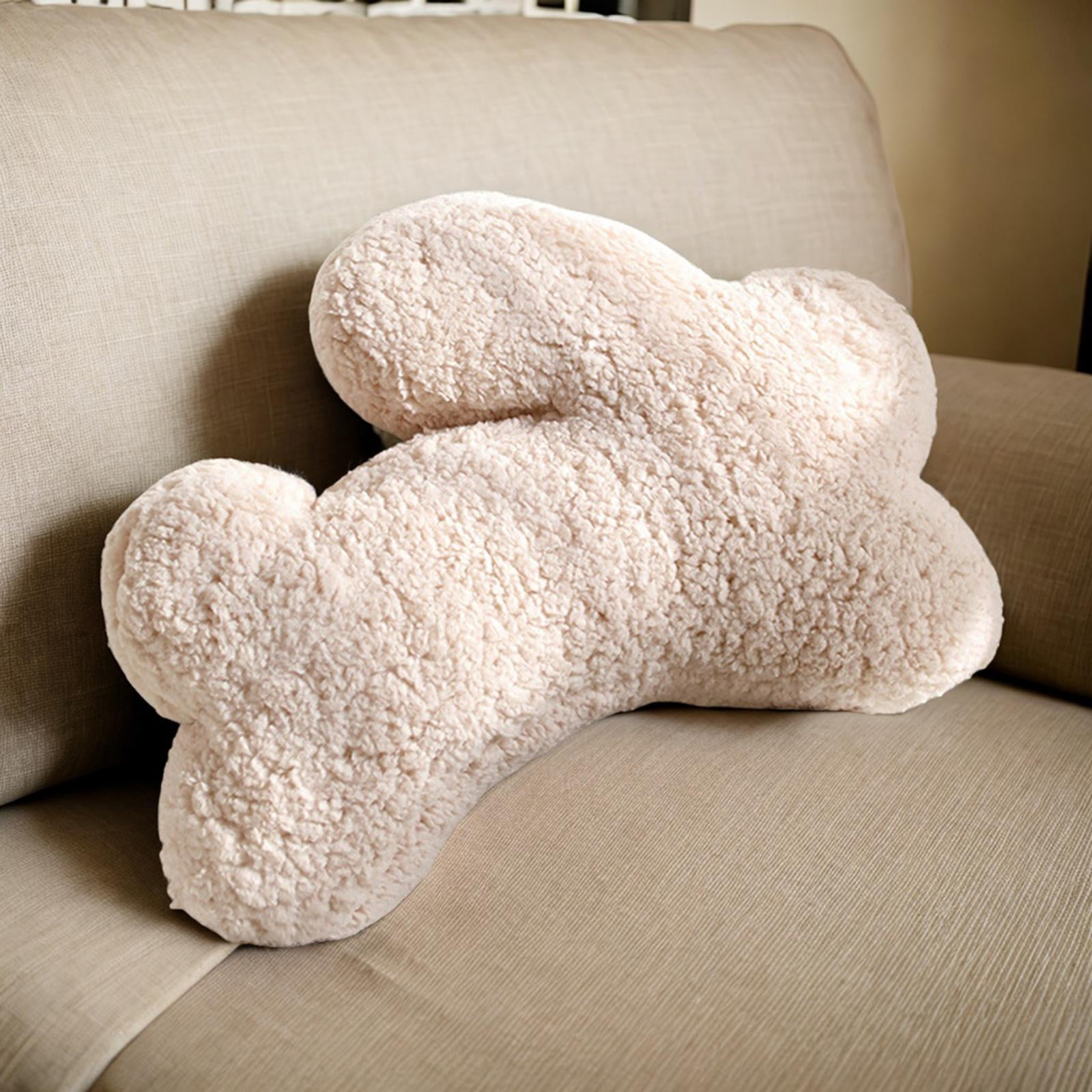 LeeQinersw Silhouette Rabbit Plush Toy Throw Pillow Stuffed Comfortable Super Soft for Kids Light Coffee