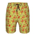 thumbnail image 3 of Cauagu Crab Lobster Print Men's Swim Trunks,Hawaiian Bathing Suit Swimsuits Beach Shorts with Pockets for Men Quick Dry Swimming Board Shorts-Large, 3 of 6