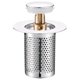 thumbnail image 1 of 1/2 Uds colador de fregadero escurridor de lavabo de baño de acero inoxidable para fregadero de cocina, 1 of 7