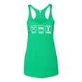 thumbnail image 2 of Wild Bobby, Cheerleading Eat Sleep Cheer Girl Sports Tri-Blend Racerback Tank Top, Envy, Small, 2 of 3