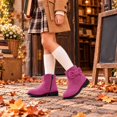 thumbnail image 2 of Xijirk Girls Suede Ankle Boots with Side Zipper and 3D Bow for Fall Outfits and Daily Wear,3-3.5 Years, 2 of 9