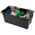 thumbnail image 2 of Remington 22 Gallon Black Plastic Storage Bin with Lid Tote, Plastic Storage Container with Lid, 4-Pack, 2 of 13