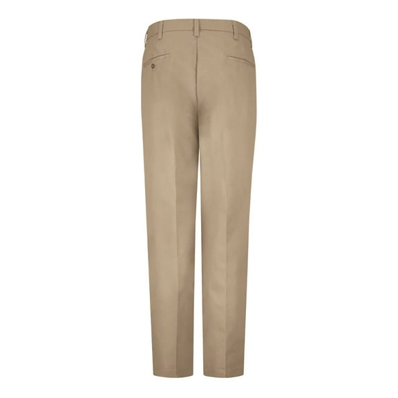 Red Kap Pleated Twill Slacks - Odd & Extended Sizes PT38ODD Khaki - Unhemmed 35W
