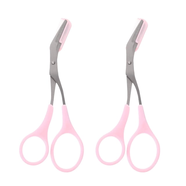 Tondeuse de Précision pour Sourcils Parfaits, 2 Pcs Ciseaux à Sourcils et Peigne en Acier Inoxydable