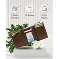 thumbnail image 5 of Vegan Leather Trifold Wallets For Men - Cruelty Free Non Leather Mens Wallet With ID Window Gifts For Men, 5 of 6