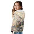 thumbnail image 2 of FKELYI Cartoon Cat Print Kids Hoodies with Full Zipper for Girls Cosy Sweatshirt Jacket with Pockets Fleece Hooded Top Streetwear for School Home, L, 2 of 6