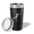 thumbnail image 2 of Lone Star Lake Map Tumbler Travel Mug Insulated Laser Engraved Coffee Cup Kansas 20 oz Black, 2 of 5
