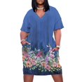 thumbnail image 1 of Le sacre du printemps: un vestido suelto con bordes florales similar al vestido de fiesta de primavera., 1 of 6