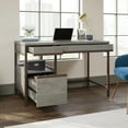 thumbnail image 2 of Sauder Manhattan Gate Pedestal Desk, Mystic Oak Finish, 2 of 11