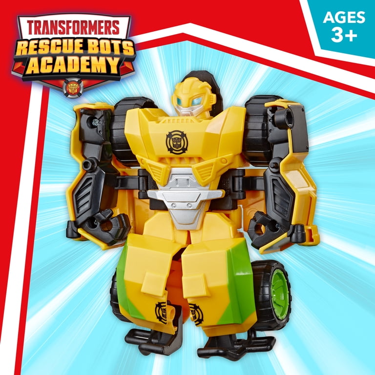 Transformers Rescue Bots Academy Bumblebee - Action Figure 15 Cm Con Conversione Facile 2-in-1, Giocattolo Per Bambini 3+ Anni