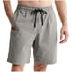 thumbnail image 2 of pstuiky Abreviatura para hombres, Pantalones de cuero con etiqueta y cintura elástica para hombre, color liso, a la moda Pantalones cortos cargo, 2 of 8