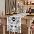 thumbnail image 2 of Vintage Bees Crowns Table Runner, Retro Leaves Rings Gray Wooden Washable Cotton Linen Table Runners 90 Inches Long, Dresser Scarf Runner for Dining/Coffee/Kitchen/Hallway Tables 13''x90'', 2 of 9