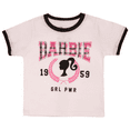 thumbnail image 7 of Barbie Girls Tee Varsity Text 1959 GRL PWR Babie Logo Silhouette T-shirts for Girls 2-Pack Bundle Set (Sizes 4-16), 7 of 7