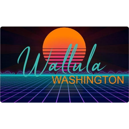 

Wallula Washington 4 X 2.25-Inch Fridge Magnet Retro Neon Design