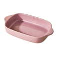 thumbnail image 1 of Colorful Ceramic Double-Handled Pan Oven Microwave Dishwasher Safe Steak Baked Rice Breakfast, 1 of 9
