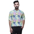 thumbnail image 4 of BESTMAN Kurta Courte Imprimée pour Hommes Col Mandarin Indien Vêtements Décontractés, 4 of 6