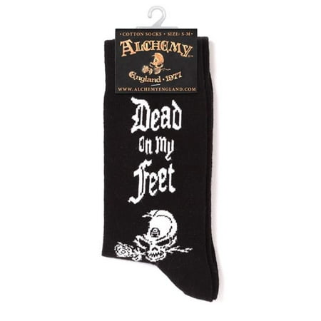 

Alchemy Gothic SOX006S-M Dead On My Feet Socks Black & White - Size 4-8 - Medium