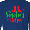 thumbnail image 3 of Inktastic Santa's Helper, Elf Shoes, Snowflakes, Christmas Long Sleeve Youth T-Shirt, 3 of 4
