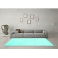 thumbnail image 3 of Ahgly Company Indoor Rectangle Abstract Turquoise Blue Contemporary Area Rugs, 5' x 8', 3 of 4