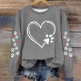thumbnail image 1 of ZZwxWA Mon Ordre Pull à Manches Longues Col Rond Imprimé en Forme de Cœur pour Femmes, 1 of 4