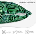 thumbnail image 5 of Bingfone Monstera Leaves Linen Throw Pillow Covers Cushion Case Pocket Button Vintage Farmhouse Pillowcase for Sofa Couch Bed 16"x16", 5 of 9