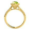 thumbnail image 4 of Aonejewelry 1.55 Ct. Ttw Diamond and Pear Shaped Peridot Ring in 10K Yellow Gold, 4 of 4