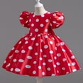 thumbnail image 4 of Edvintorg 2-8Years Dresses for Kids Girls Fashion Polka-Dot Printed Puff Sleeve Princess Dress Children's Party Dress Vestido Infantil, 4 of 7