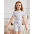 thumbnail image 3 of Arshiner Girls Pajamas Loungewear Snug Fit Pjs Set Kids Sleepwear | Cute and Comfy Pajamas for Girls & Kids, Soft Pjs Tops and Elastic Waist Shorts 2-12Y, 3 of 5