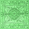 thumbnail image 1 of Ahgly Company Indoor Square Medallion Emerald Green Traditional Area Rugs, 5' Square, 1 of 4